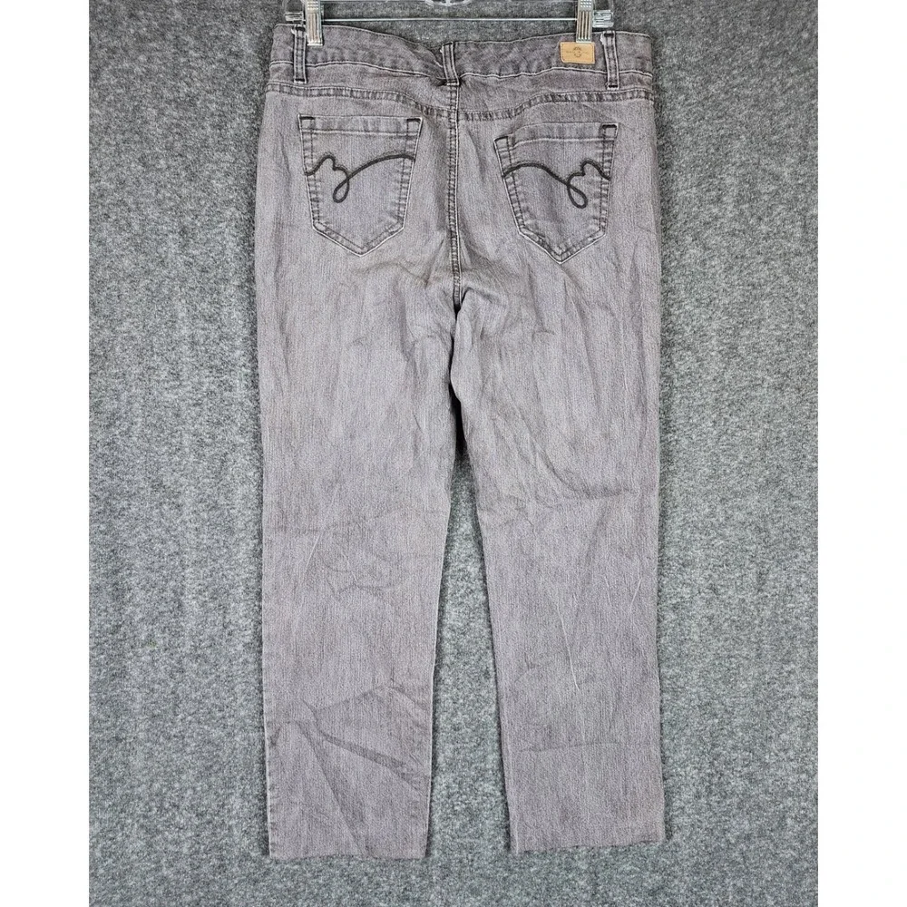 Bandolino Jeans Womens 12 Mandie Gray Straight Leg Denim EUC